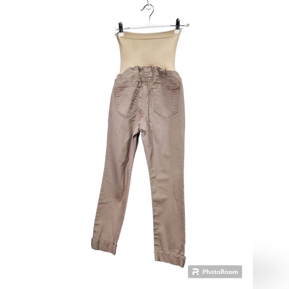 Full Panel Maternity Jessica Simpson Coffee Colored Cropped Jeans S - Picture 3 of 5
